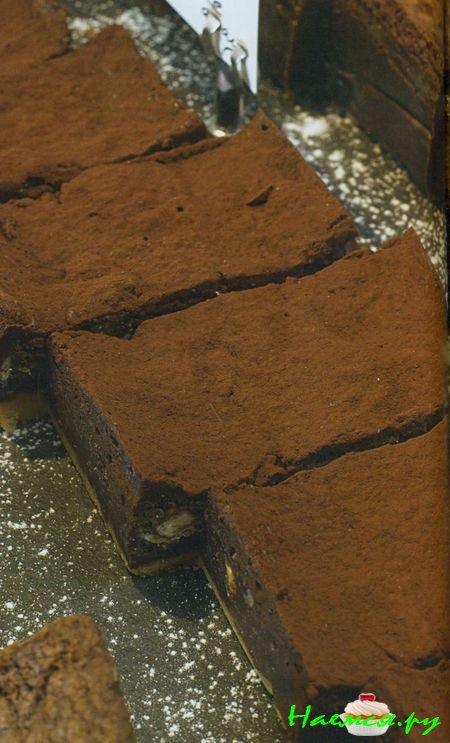 Шоколадные полоски с каштанами 