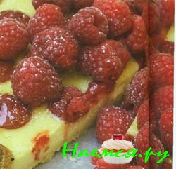 Тарт из манки и малины