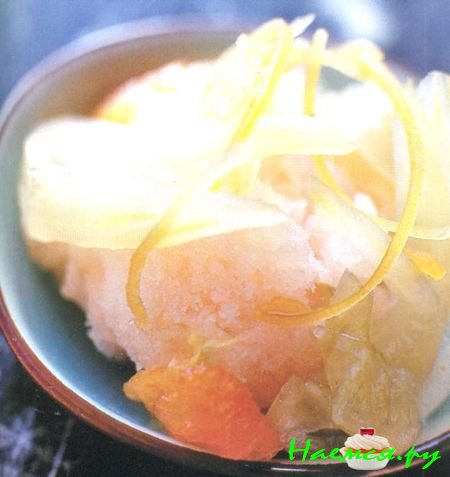 Зернистое грейпфрутовое мороженое