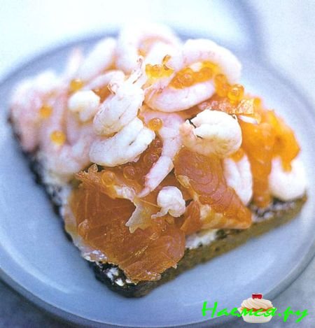 Тартинки с морепродуктами