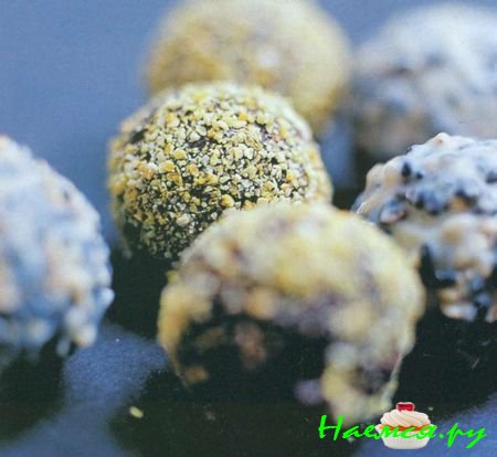 Кунжутные трюфели с белым шоколадом