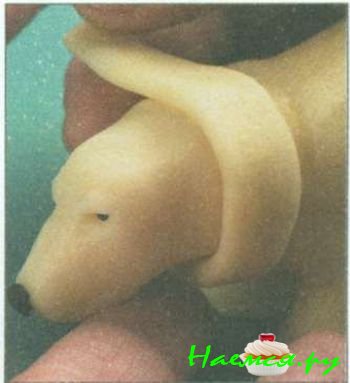 Полярный медведь из мастики