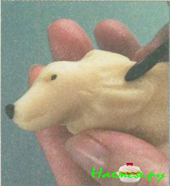 Полярный медведь из мастики