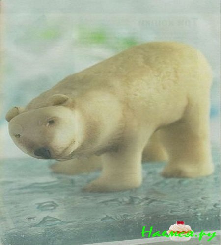 Полярный медведь из мастики