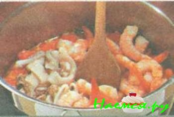 ЛАПША С МОРЕПРОДУКТАМИ