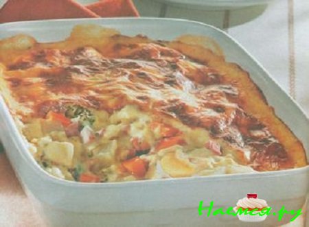 ОВОЩНАЯ ЗАПЕКАНКА С ВЕТЧИНОЙ