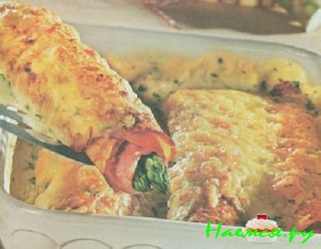 ЗАПЕЧЕННЫЕ БЛИНЧИКИ СО СПАРЖЕЙ