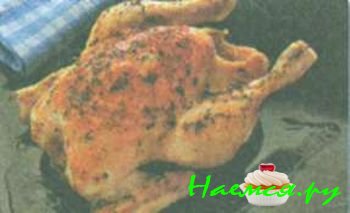 ЖАРЕНАЯ КУРИЦА С ТРАВАМИ