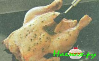 ЖАРЕНАЯ КУРИЦА С ТРАВАМИ