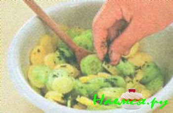 ФИЛЕ САЙДЫ С КАРТОФЕЛЬНЫМ САЛАТОМ