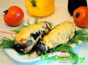 Лодочки из баклажан