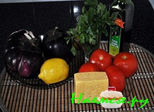 Ингредиенты - запеченные баклажаны