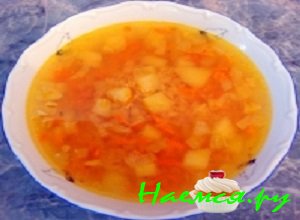 Легкий супчик из красной чечевицы
