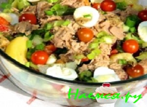 Свежий зеленый лучок мелко порубить, красный лук тоненько нашинковать полукольцами