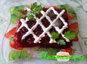 Салат «Под шубой» из семги