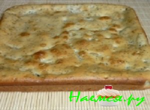 Маковый пирог с грушами