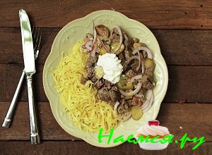 Печёнка с вешенками