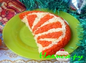 Украсить праздничный салат &laquo;Долька апельсина&raquo;