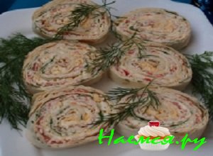 Праздничный рулет из лаваша