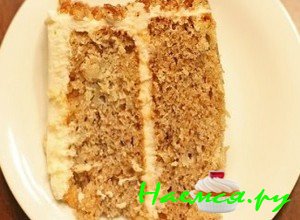 Фруктовый торт с орехами