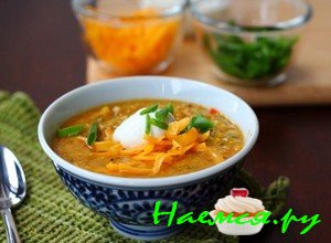 Кукурузный суп с сыром