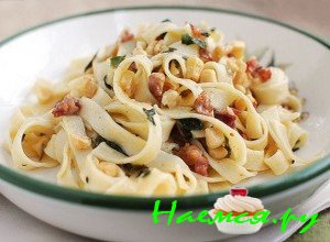 Рецепт пасты с беконом