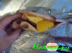 Масло в форель положите