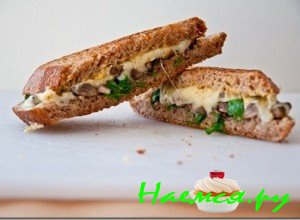 Сэндвич с грибами и сыром