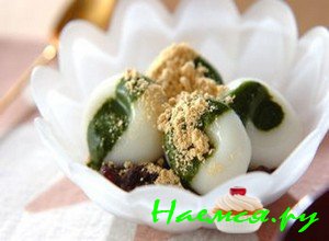 Рисовые клёцки с соусом