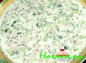 Окрошка на молочной сыворотке