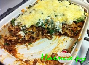 Лазанья с мясным соусом