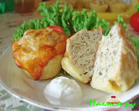 Куриные тефтели в корзинках