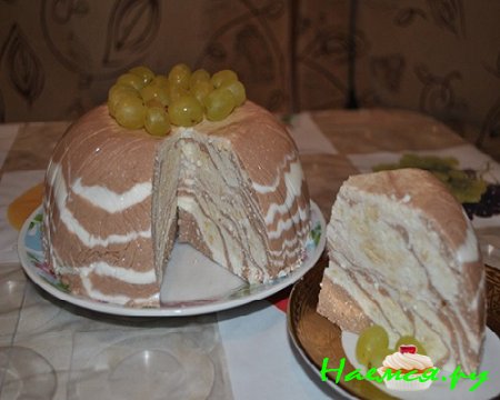 Мраморное суфле из творога