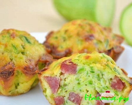 Кексы с ветчиной и сыром