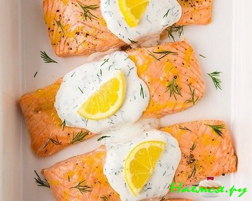 Запеченный лосось фото