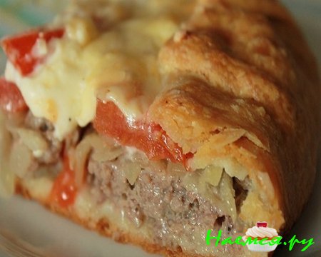 Мясной пирог с картофельным тестом
