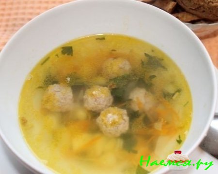 Рецепт картофельного супа с фрикадельками