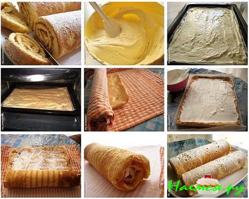 Бисквитный рулет фото