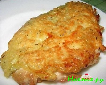 Отбивная из мяса птицы под сыром