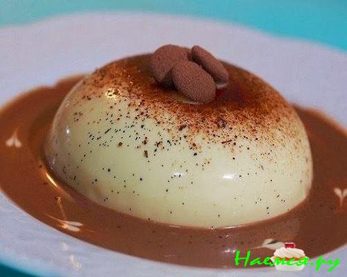 Панна котта с шоколадом фото