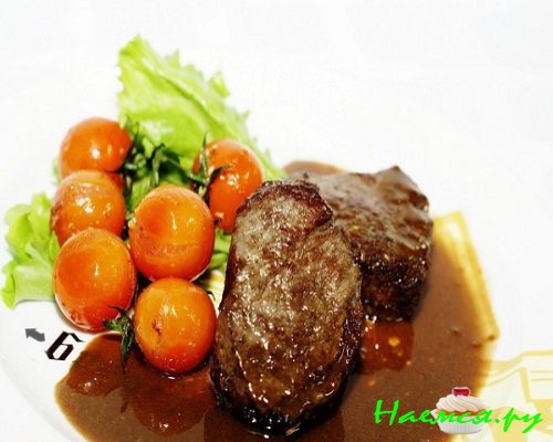 Тушеная говядина в апельсиновом соусе 