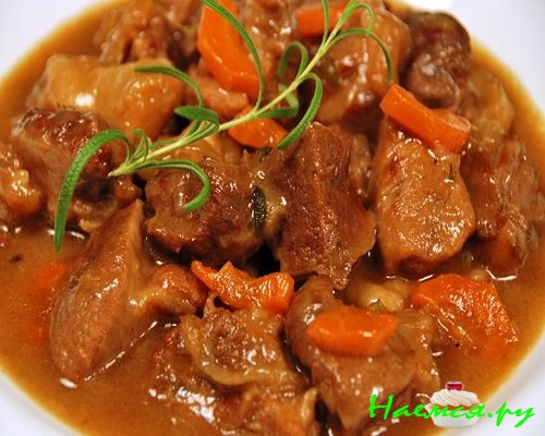 Зимняя тушёная говядина
