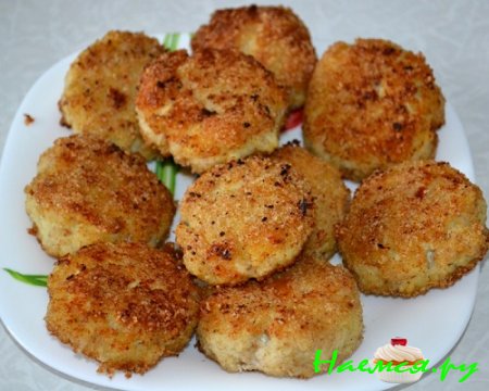 Запеченные котлеты из трески
