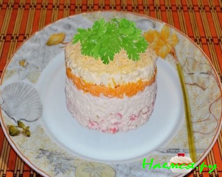 Оливье с баклажанами