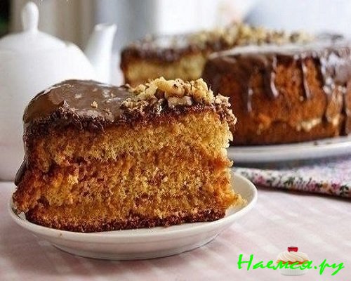 Легкий рецепт медового бисквита