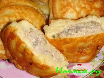 Ленивые беляши на кефире с фаршем