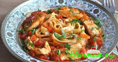 Лагман с курицей