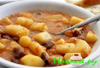 Тушеный картофель с мясом